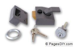 Yale 84 Satin Chrome Cyl - Dark Metallic Case - B-84-DMG-SC-40