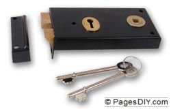 Union 1465 3-Lever 140mm Rim Lock RH - J-1465-R-BJ