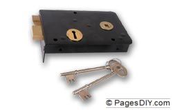 Union 1439 3-Lever 155mm Rim Lock LH - J-1439-L-BJ