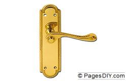 Asec Georgian Shaped Backplate Bathroom Furniture - Brass