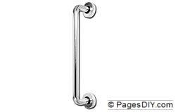 Asec 300mm Aluminium Pull Handle with roses