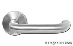 Asec Round Bar Lever Handles Satin Stainless Steel