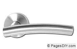 Asec Round Bar Lever Handles Satin Stainless Steel
