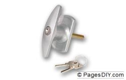 Locking Garage Door Handle L&F 1616 (Square)