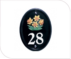 MA4 Aluminium House Numberplate with Motif