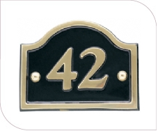 MB4 Brass House Numberplate