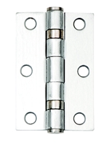 76mm x 51mm x 2mm Ball Bearing Butt Hinges Satin Chrome Plated (Pair)